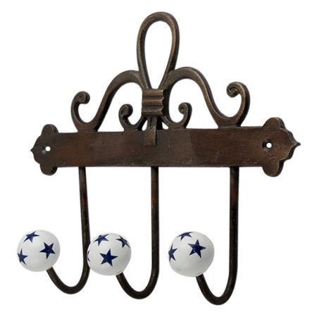 Blue Star Ceramic Iron Hooks