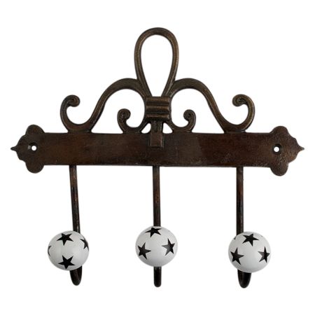 Black Star Ceramic Iron Hooks
