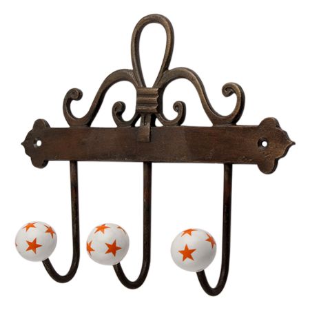Orange Star Ceramic Iron Hooks