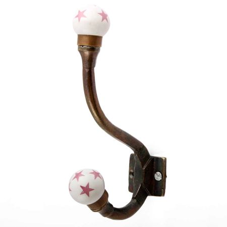 Dark Pink Star Iron Hooks-EHG-103