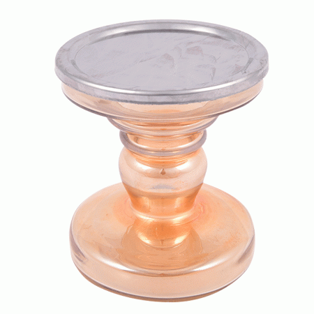 Glass Pillar And Dinner Candle Holder(Set of 1 Piece)