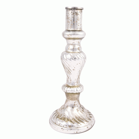 Tall Glass Pillar Candle Holder