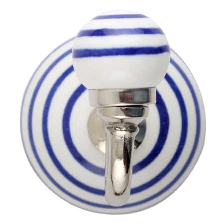 White Navy Blue Strip Hooks