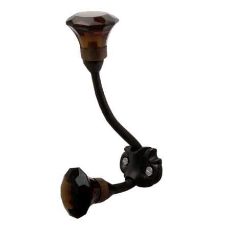 Champagne Diamond Glass Cut Iron Hook