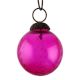 Pink Leaf Round Small Christmas Hanging