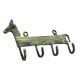 Long Horse Body Bronze Patina Hooks