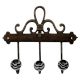 Black Floral Ceramic Iron Hooks
