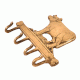Vintage Brass Cow Hooks