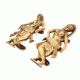 Bronze Couple Holding Drums Door Handles