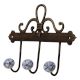 Blue Floral Ceramic Iron Hooks