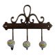 Yellow Floral Ceramic Iron Hooks