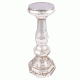 Silver Glass Pillar Candle Holder