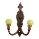 Lime Green Crackle Ceramic Iron Hooks