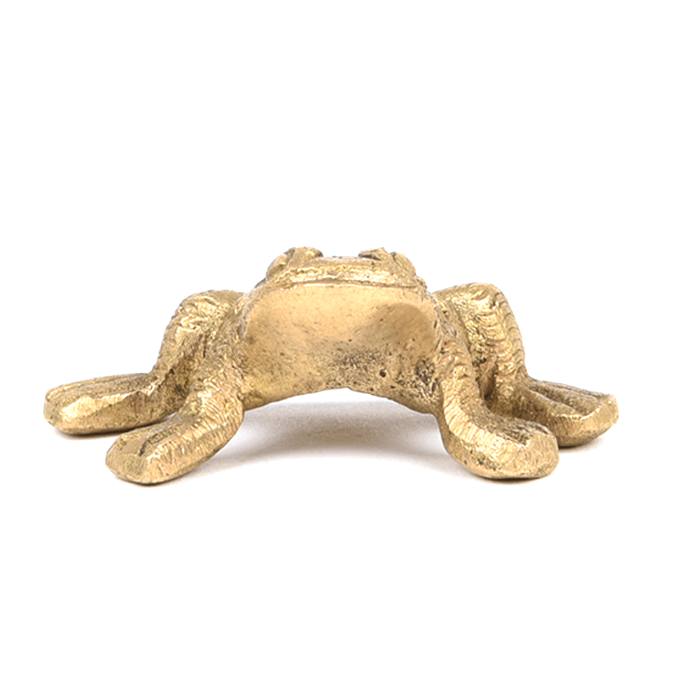 Brass Frog Statue Good Luck Charm