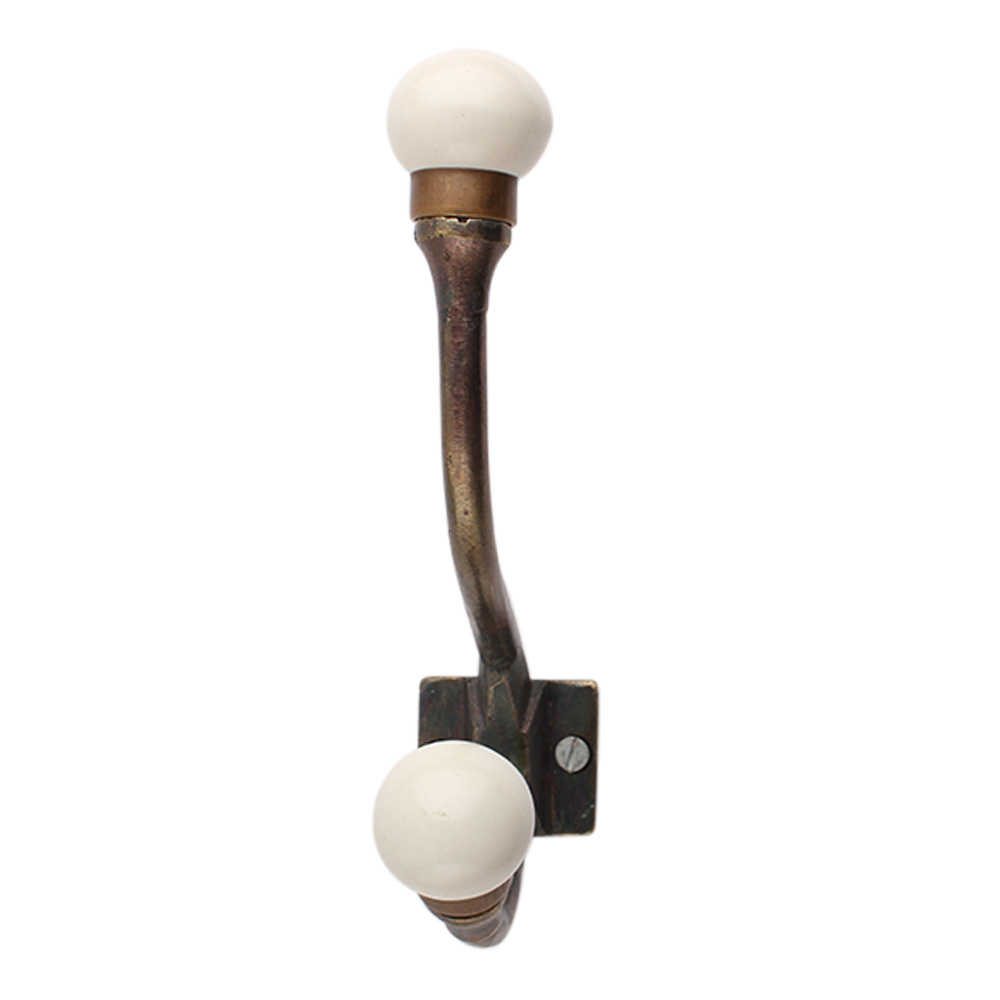 Solid Cream Ceramic Iron Hooks-EHG-92