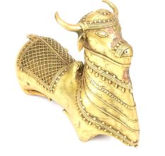 Brass Shiv Nandi (Dhokra Craft) Statue