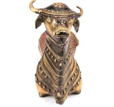 Nandi Bull (Ox of Shiva) Brass Statue Carrier