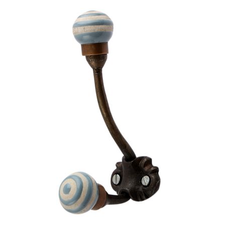 Grey Etched Ceramic Iron Hooks-EHG-89