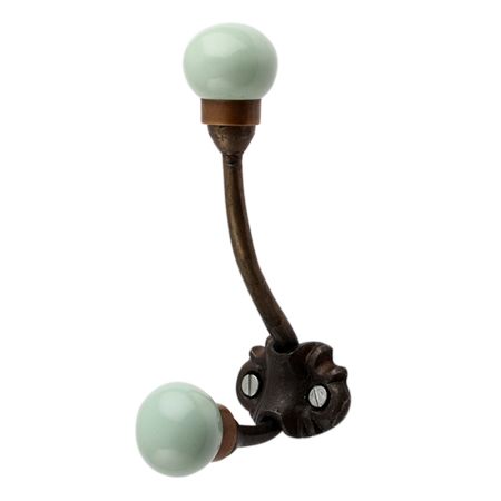 Sage Green Ceramic Iron Hooks-EHG-91