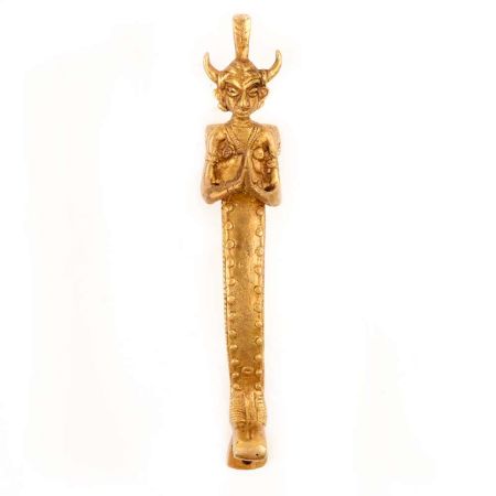 Brass Vintage Man Figurine Door Handle
