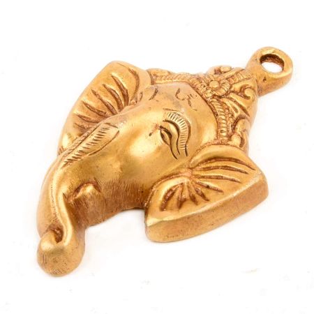 Ethnic Brass Ganesha Mask Wall Hanging