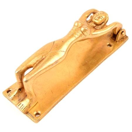 Handmade Brass Woman Sculpture Door Handle