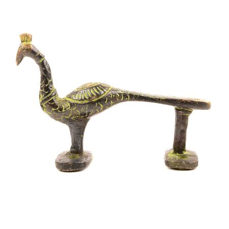 Vintage Brass Peacock Door Handle