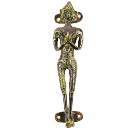 Black Bronze Tribal Man Design Door Handle
