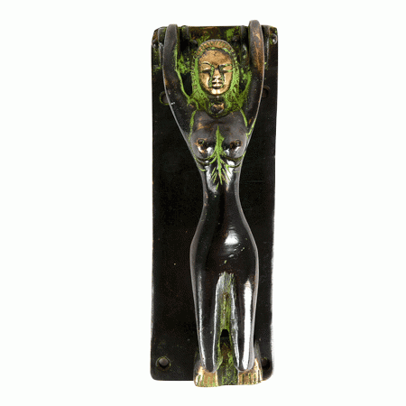 Patina Lady Figurine Door Knocker
