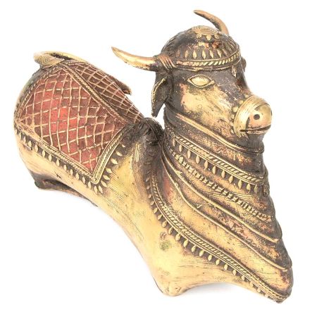 Sitting Bull Handmade Dhokra Art in Brass