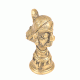 Golden Brass Tribal Pair Face Statue