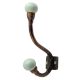 Sage Green Ceramic Iron Hooks-EHG-91