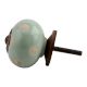 Sage Green Etched Dot Ceramic Drawer Knob