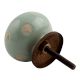 Sage Green Etched Dot Ceramic Drawer Knob