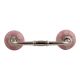 Pink Etched Dot Ceramic Bridge Handle