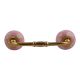 Pink Etched Dot Ceramic Bridge Handle