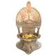 Indian Old Vintage Handmade Unique Brass Oil Lamp Goddess Laxmi Diya