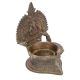 Oil Lamps Hand Cast in Bronze Alloy Depict An Image of Laxmi, Flanked by Two Elephants
