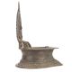 Oil Lamps Hand Cast in Bronze Alloy Depict An Image of Laxmi, Flanked by Two Elephants
