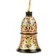 Cream Black Hand Painted Hand Hanging Paper Mache Bell