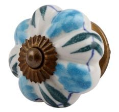 Multicolor Leaf Ceramic Melon Cabinet Knob Online