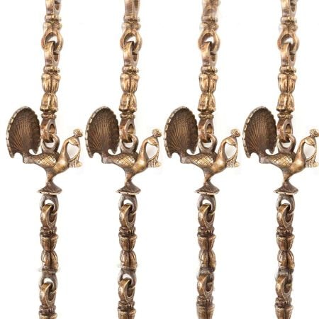 Brass Swing Chain Set With Handmade Statue (Set Of 4 Piece)
