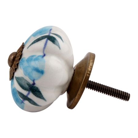 Multicolor Leaf Ceramic Melon Cabinet Knob Online