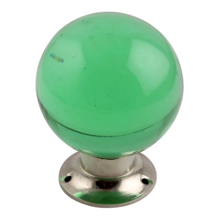 Green Big Glass Drawer Knobs