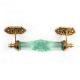 Mint Cut Glass Golden Big Dresser Handles