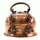 Bronze Rounded Shape Jewellery Box with Bronze Chain Hinges, Handle & Latch Closure