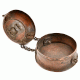 Vintage Hammered Copper Jewellery Box with Hinged Lid with Patina