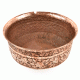 Very Large Bowl Copper Intricate Hand Engraved Footed
