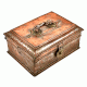Big Handmade Aged Copper Metal Embossed Jewellery/Storage Box with Latch