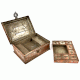 Big Handmade Aged Copper Metal Embossed Jewellery/Storage Box with Latch